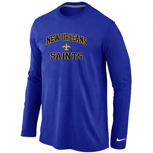 Nike New Orleans Saints Heart & Soul Long Sleeve NFL T-Shirt - Blue